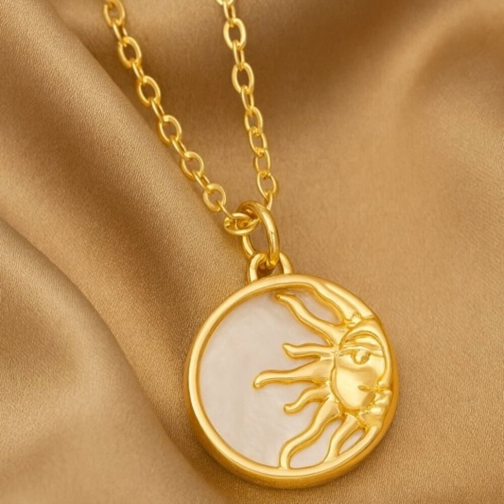 Solstice Sun Pendant Necklace